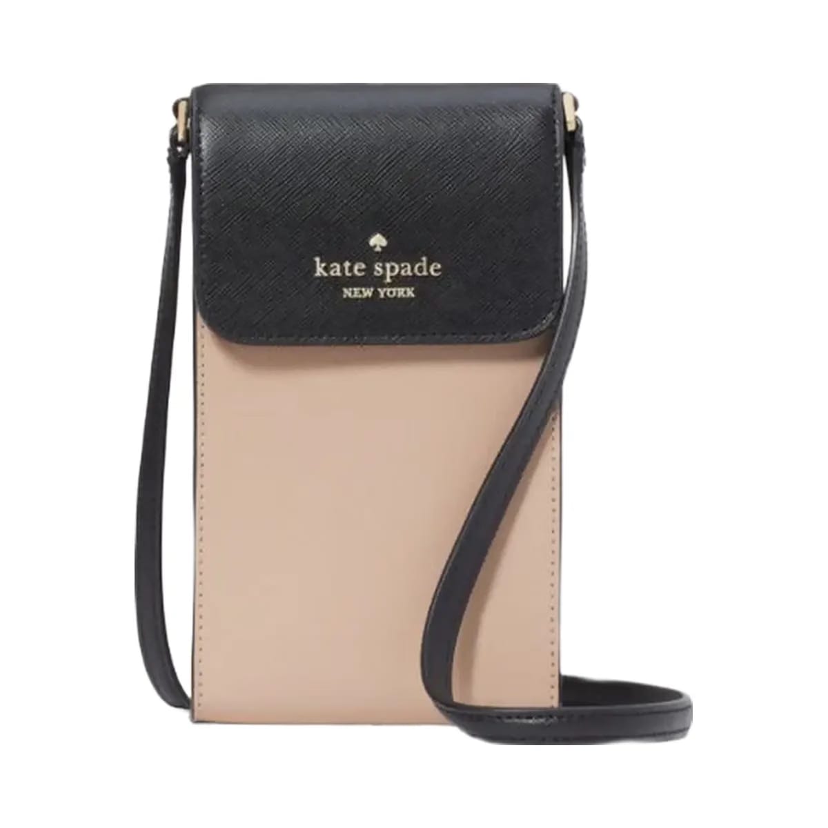 Kate Spade Madison North South Flap Phone Crossbody Toasted Hazelnut Multi