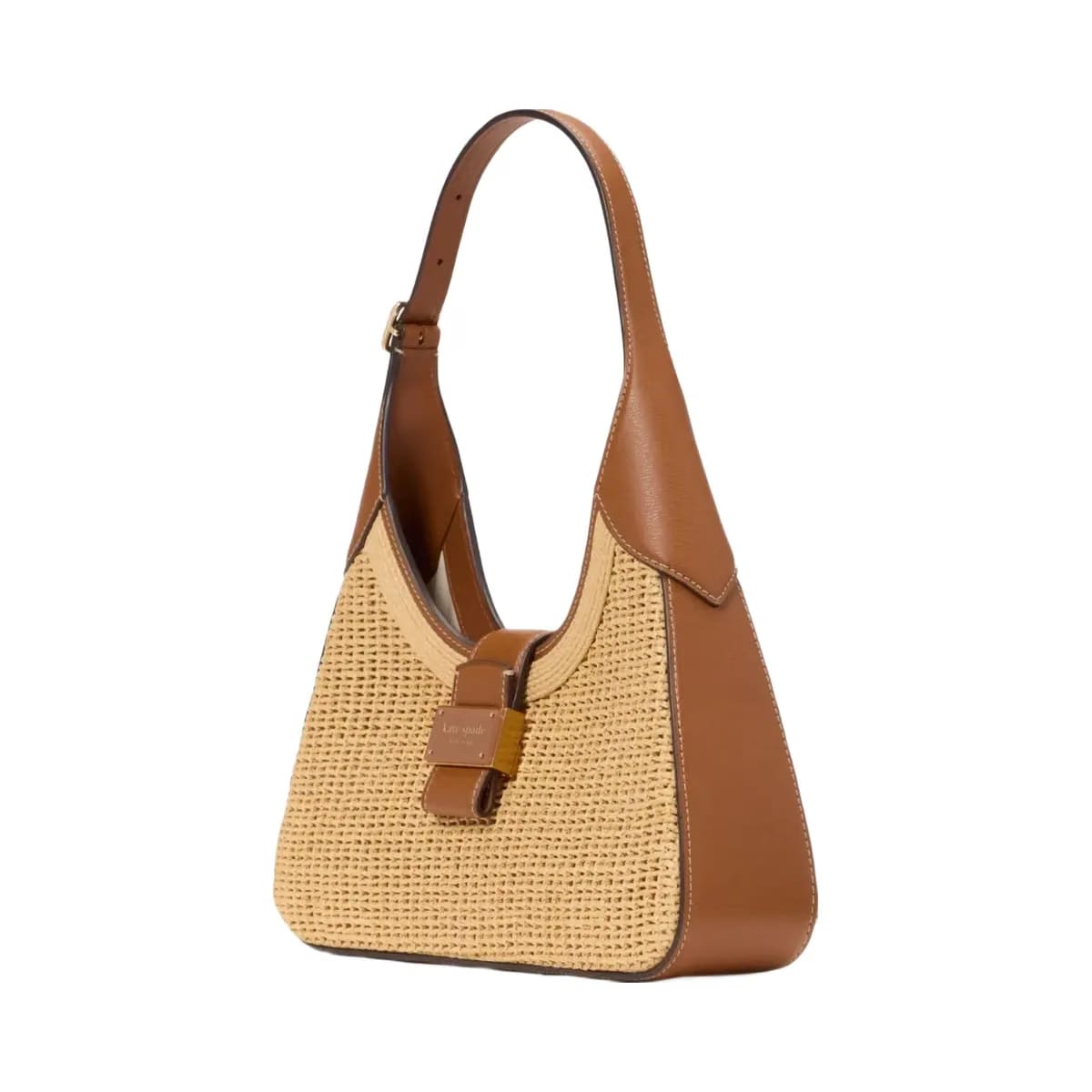 Kate Spade Nouveau Straw Small Shoulder Bag Cavern Clay Multi