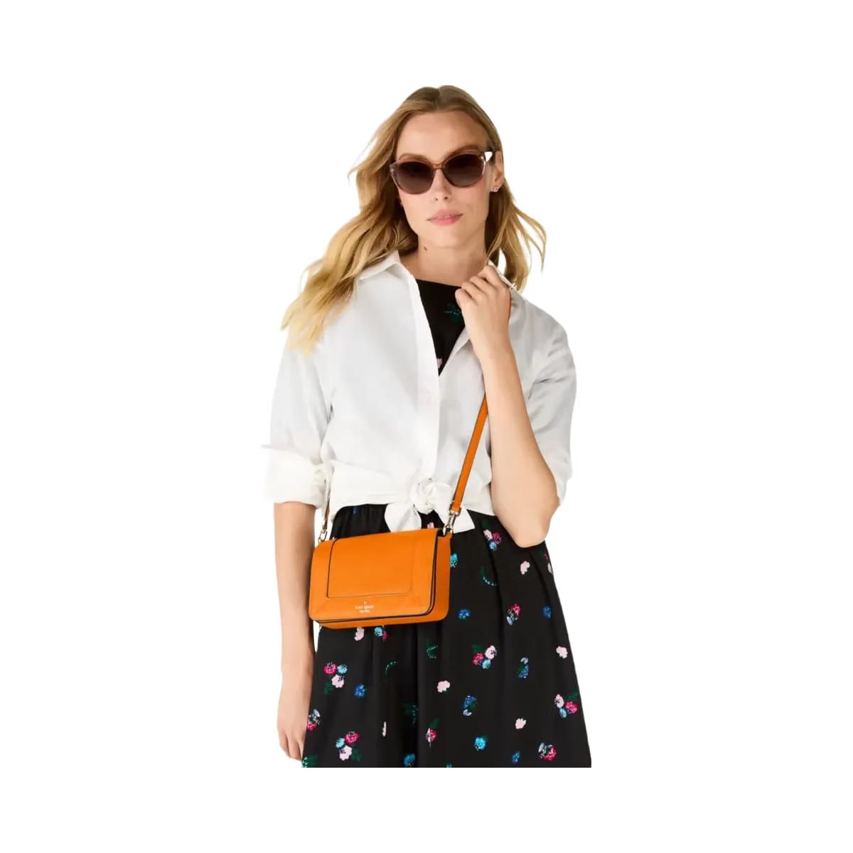 Kate Spade Lena Mini Crossbody Orange Zinnia