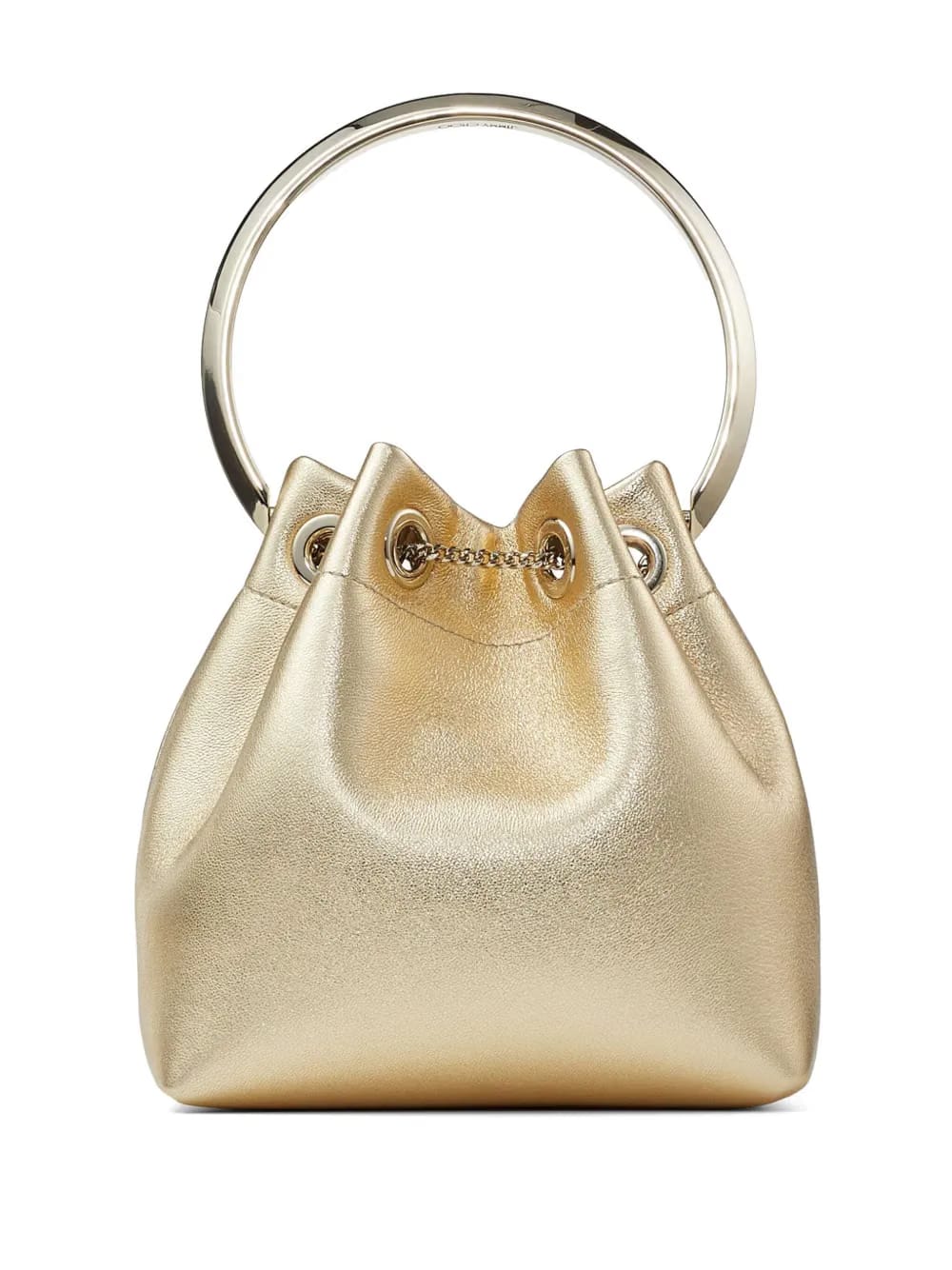 Bon Bon metallic-finish bucket bag