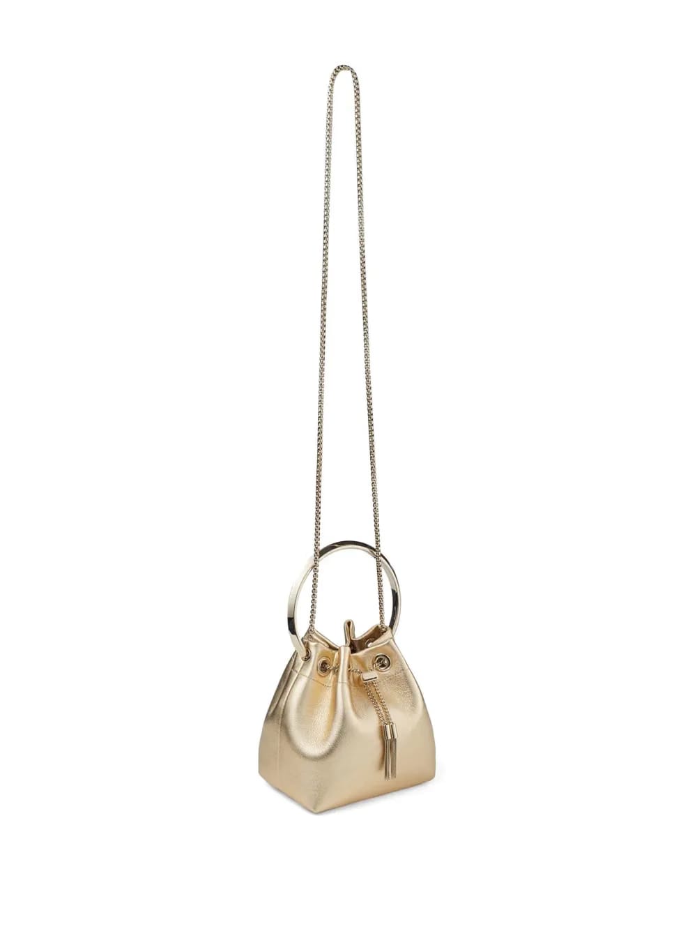 Bon Bon metallic-finish bucket bag