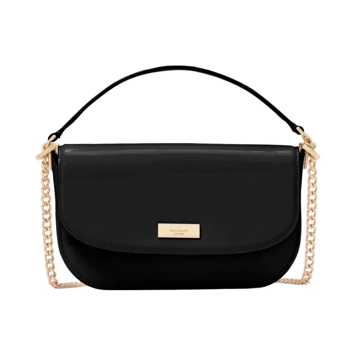 Kate Spade Krista Patent Chain Crossbody Black