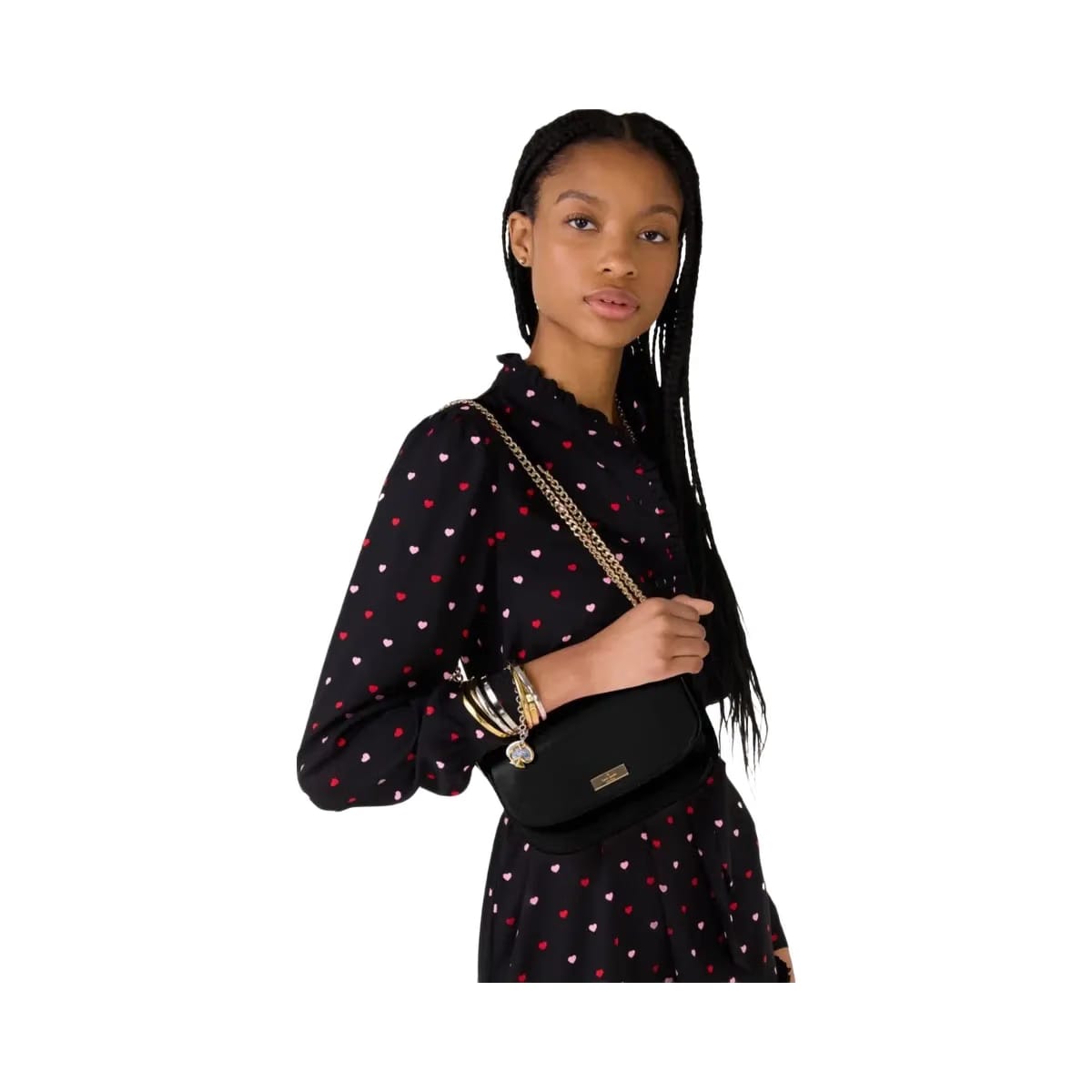 Kate Spade Krista Patent Chain Crossbody Black