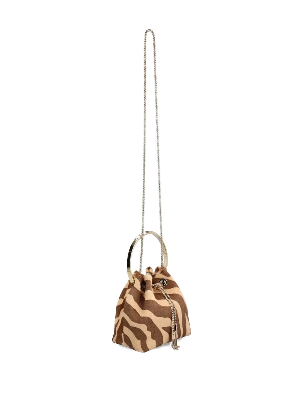 Bon Bon zebra-print ring-handle bag