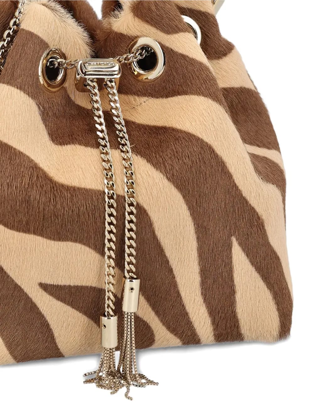 Bon Bon zebra-print ring-handle bag
