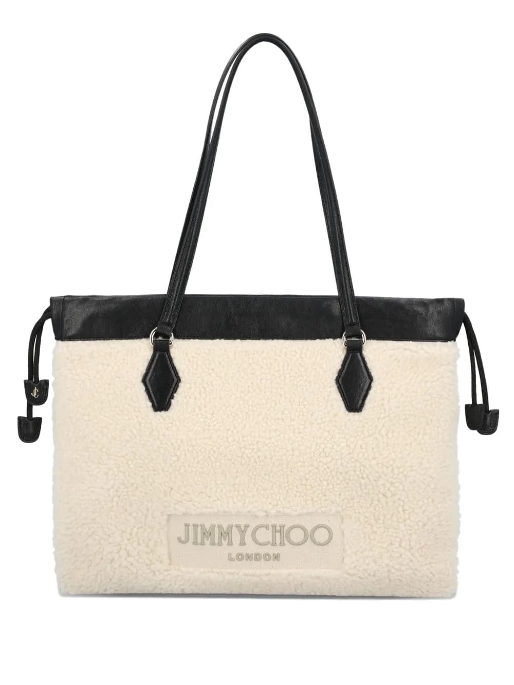 drawstring-fastening shearling tote bag