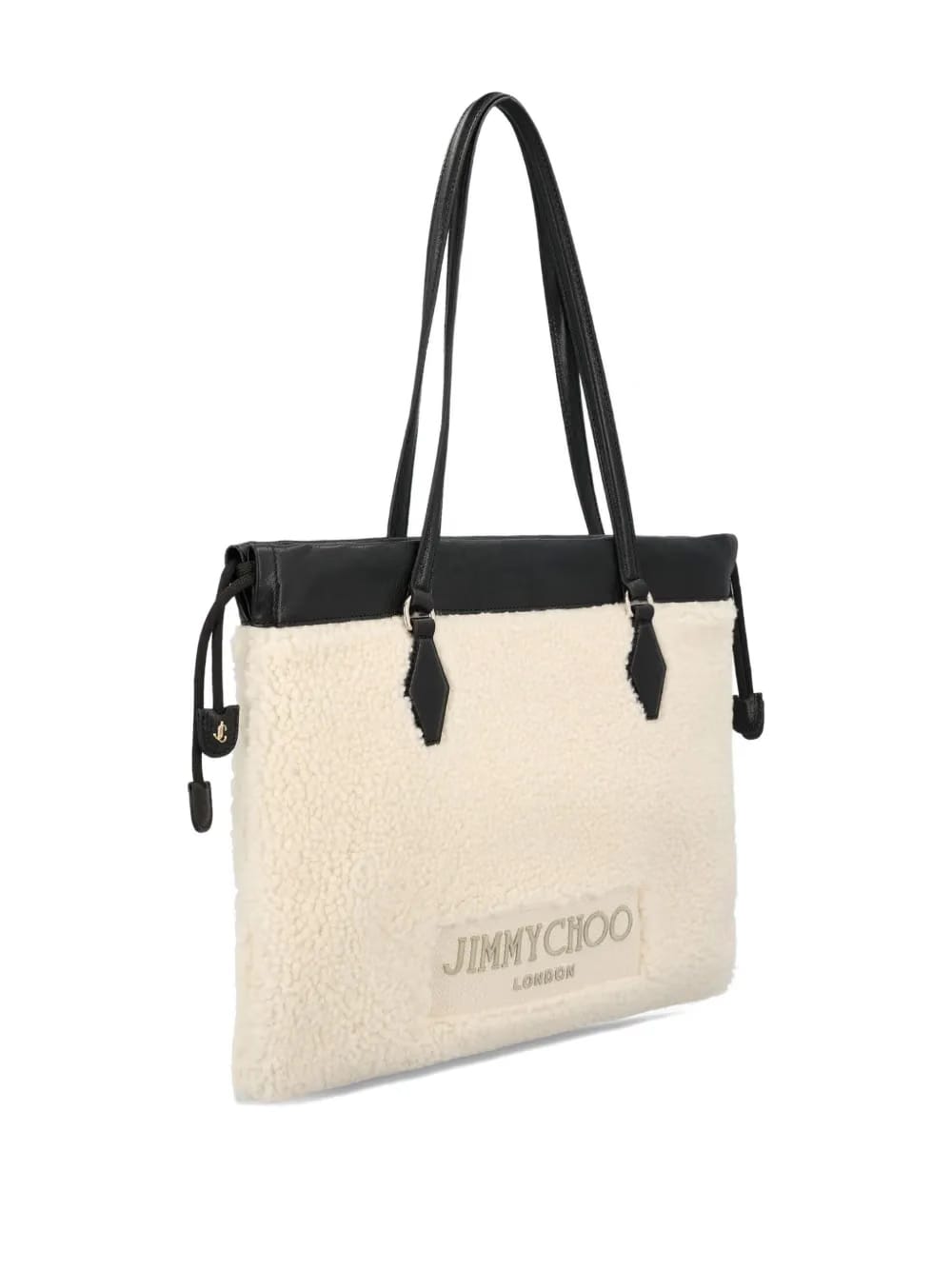 drawstring-fastening shearling tote bag