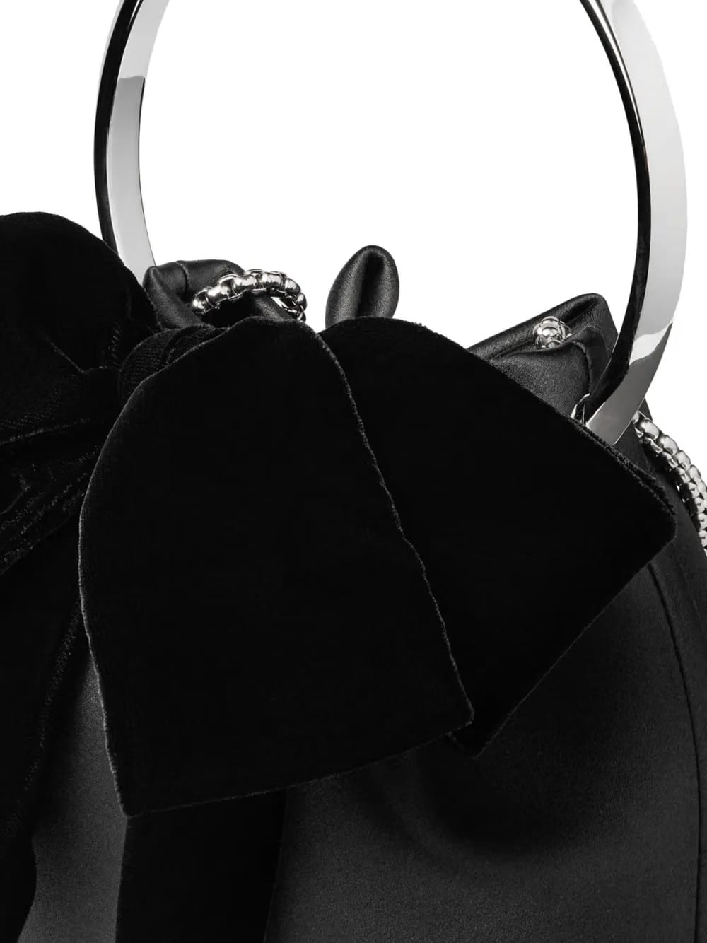 Bon Bon bow-detail satin bag