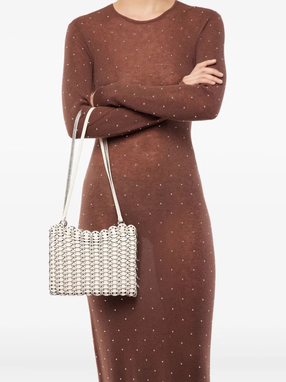 1969 chain-link leather shoulder bag