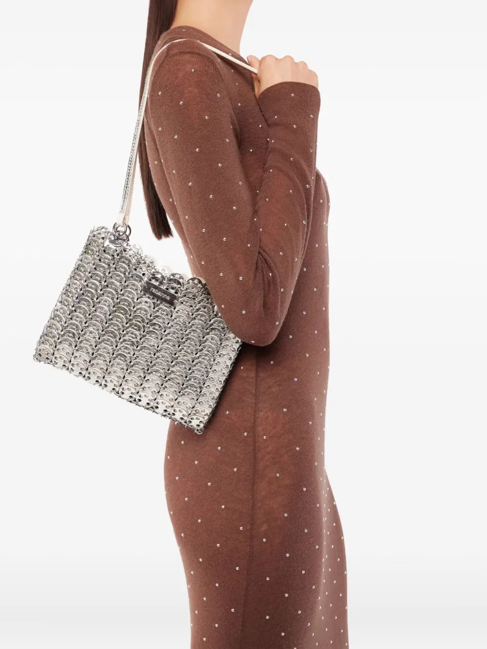 1969 chain-link leather shoulder bag