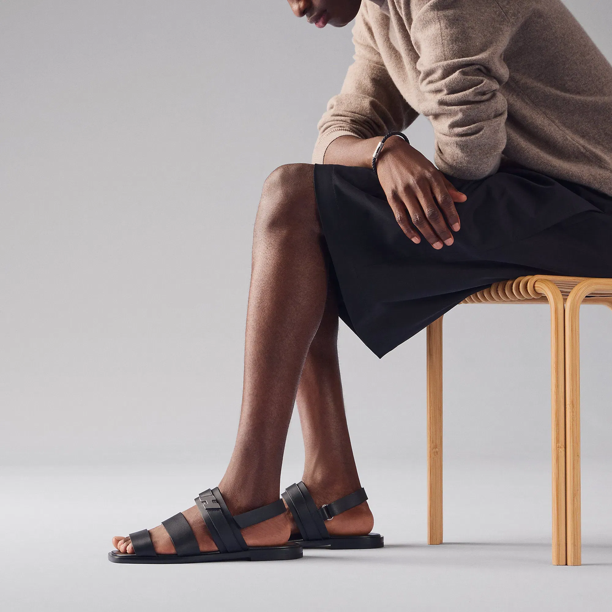 Hermes Miky Sandal Noir