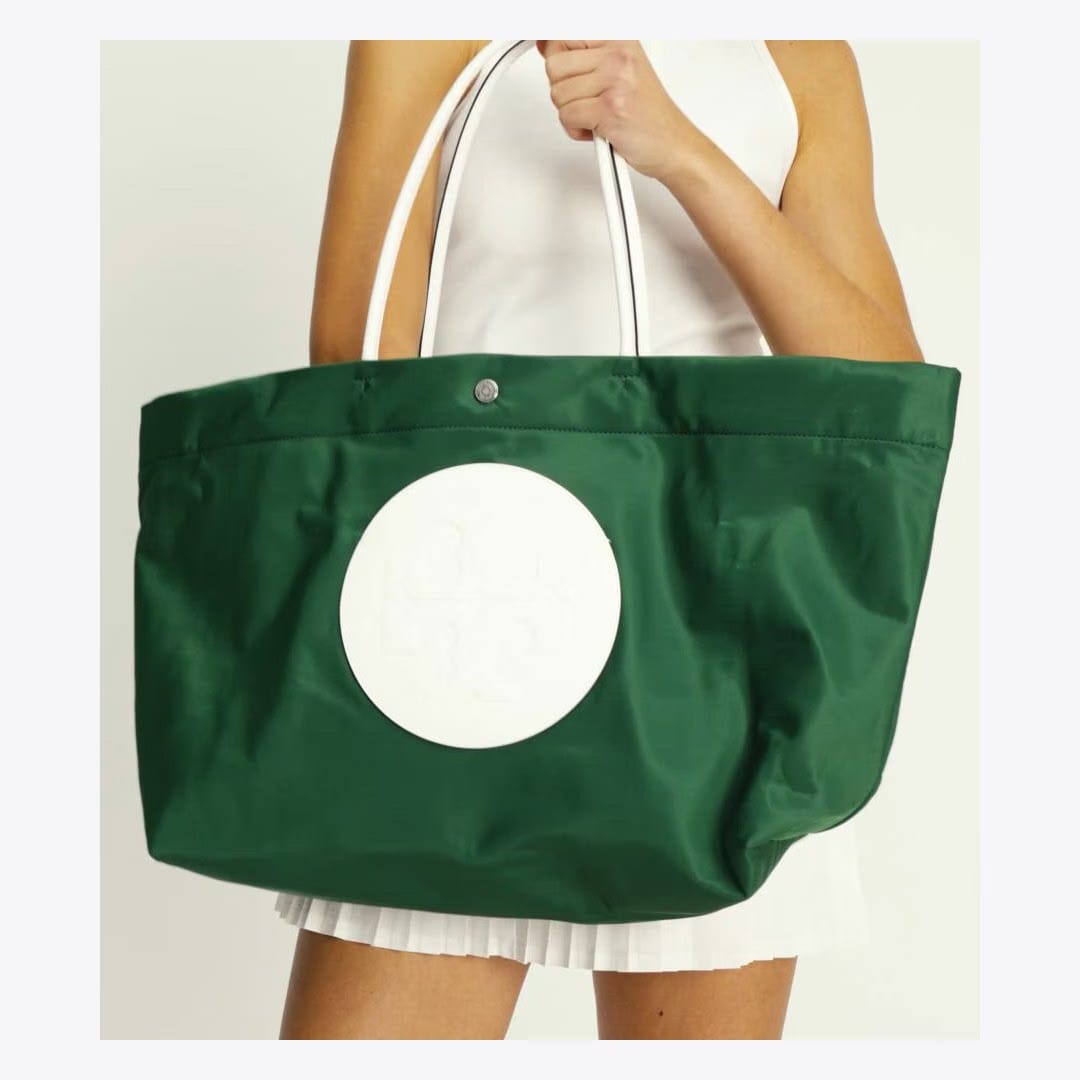 Tory Burch Ella Twist Reversible Tote Rose
