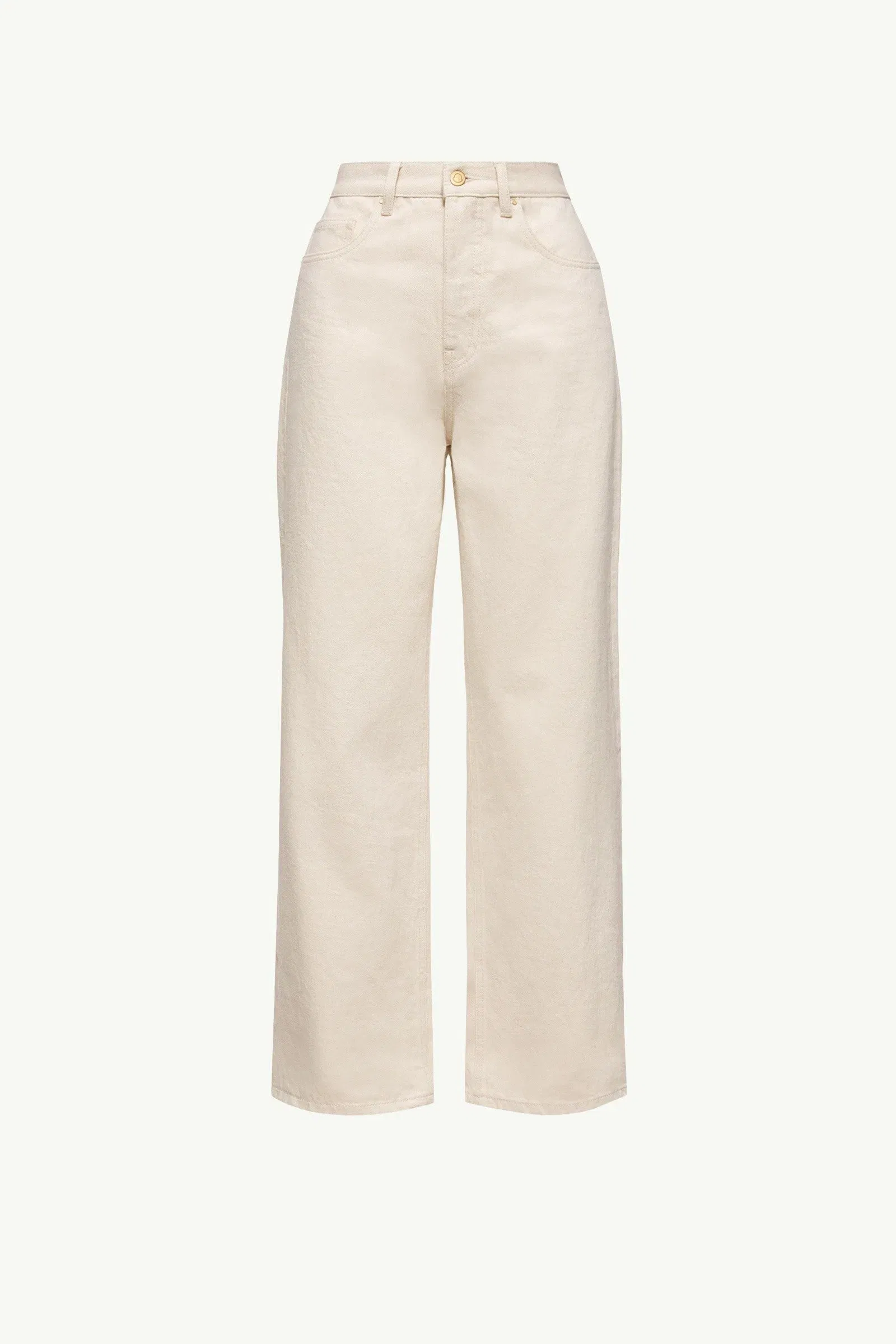 Moncler Cropped Jeans White Ivory White Ivory