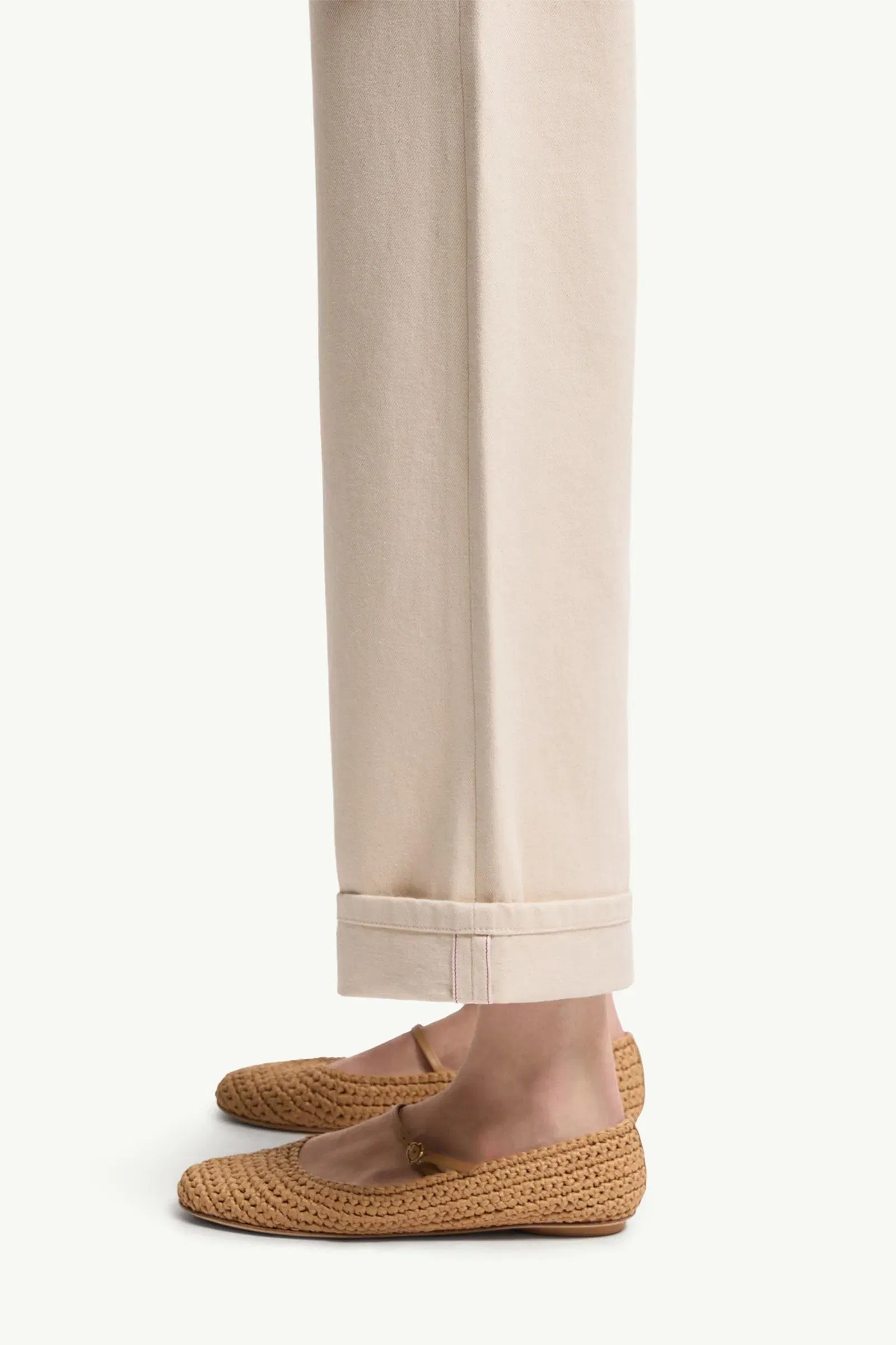 Moncler Cropped Jeans White Ivory White Ivory