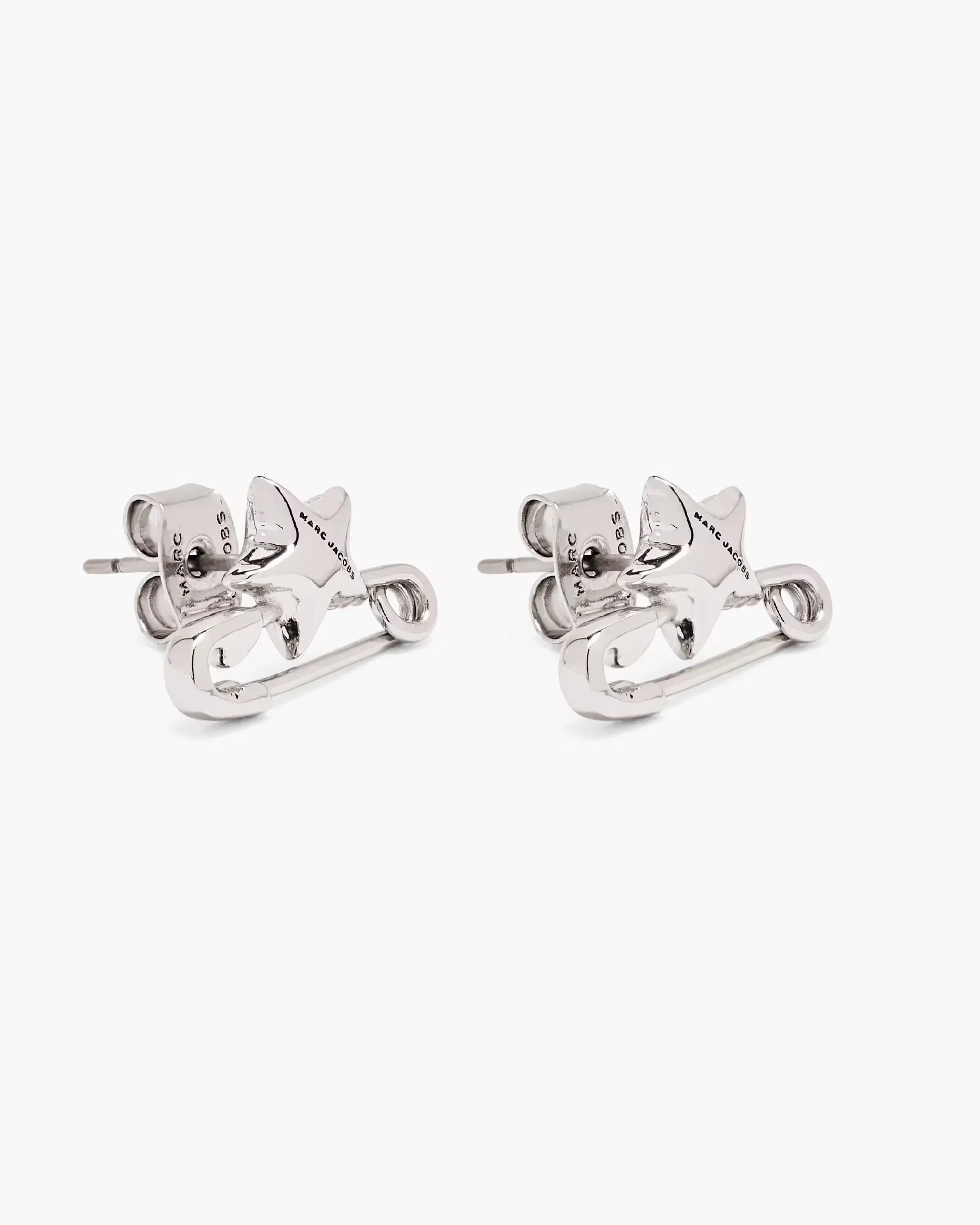 Marc Jacobs The Safety Pin Stud Earrings Light Antique Silver