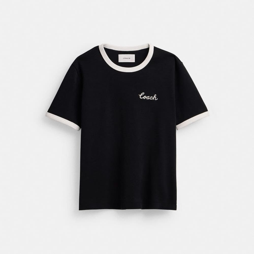 Coach Coach Ringer T-Shirt Black