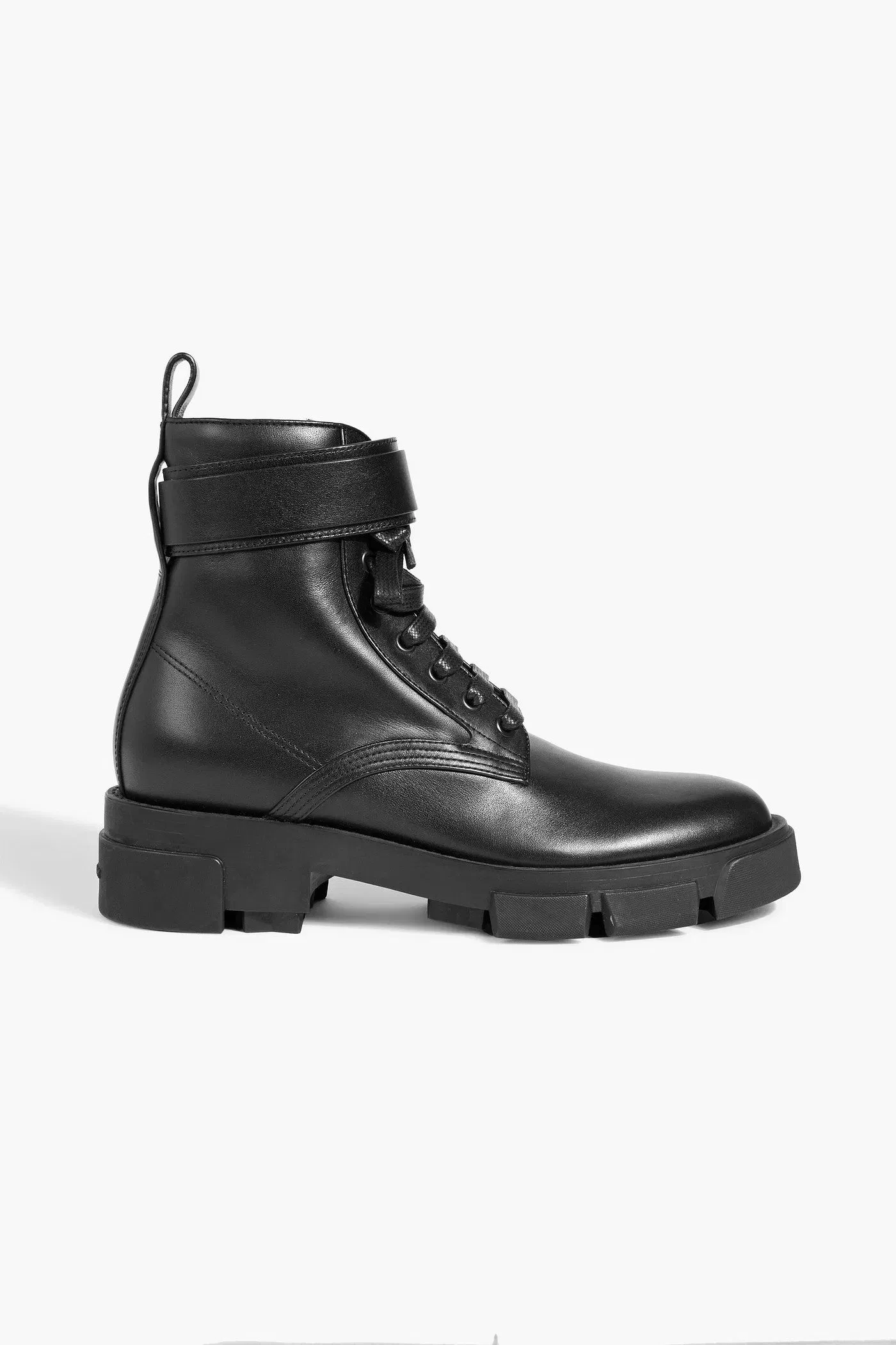 Givenchy Logo-Embellished Leather Combat Boots Black Women's