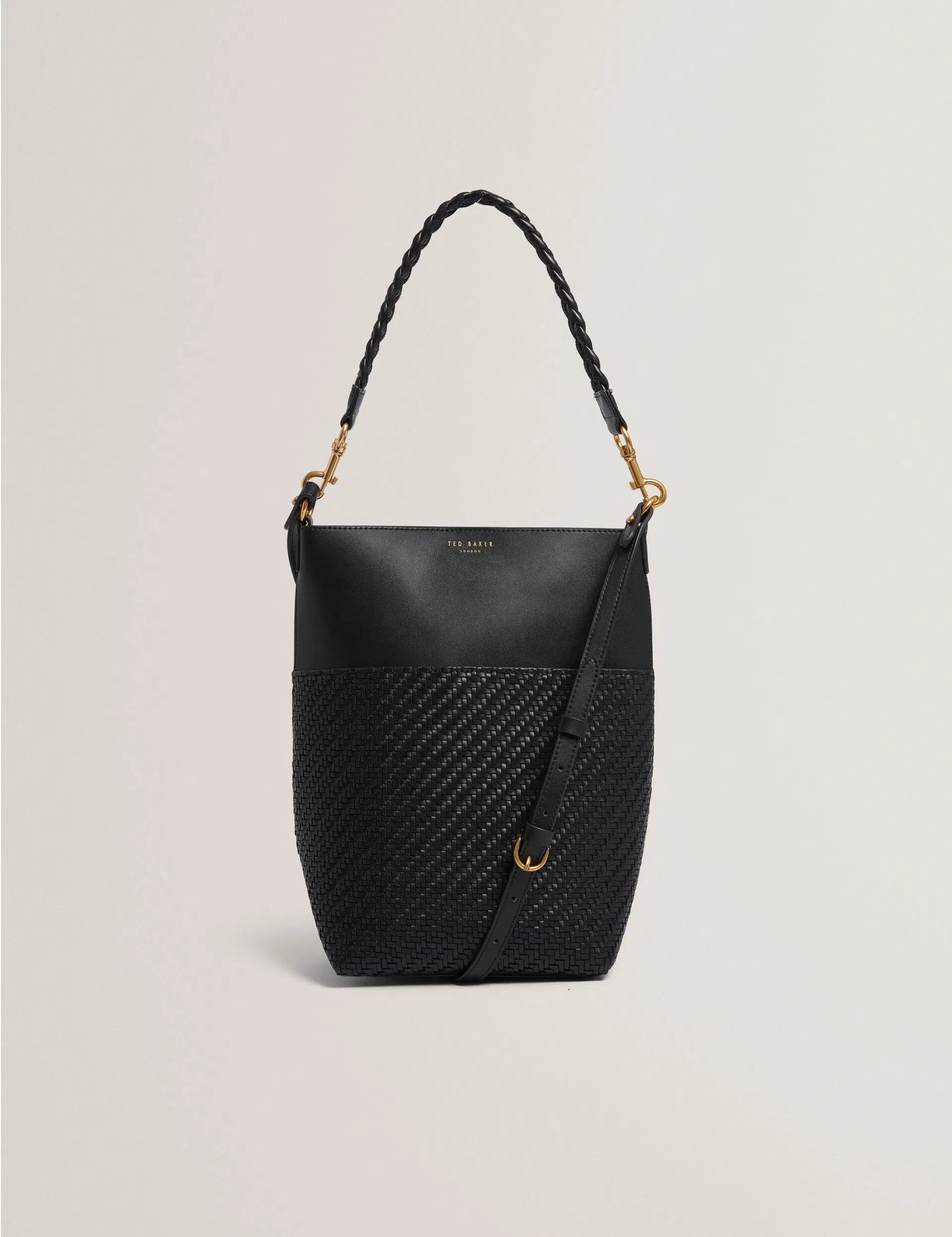 Ted Baker Wyynie Woven Texture Leather Tall Bucket Bag Women's