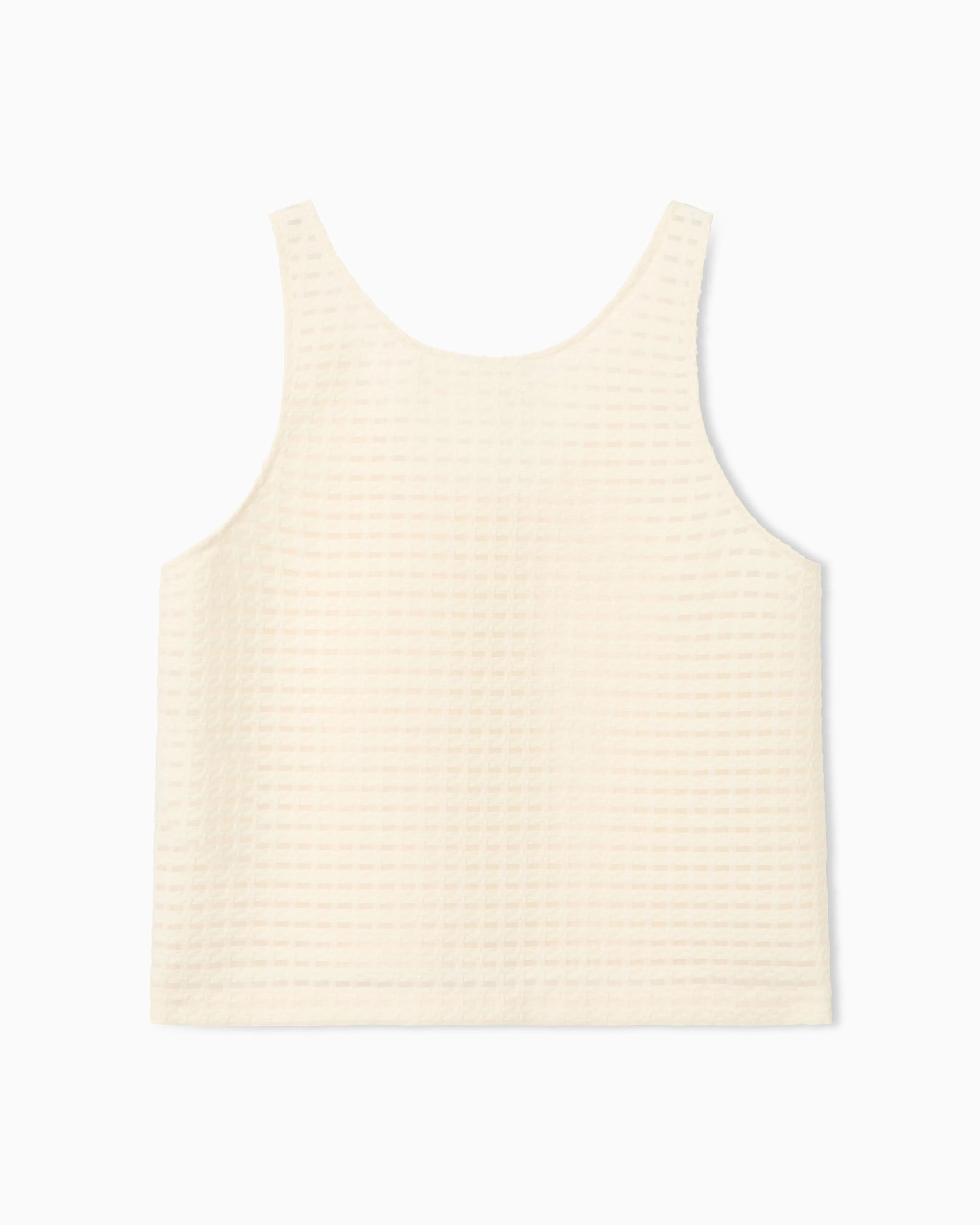 Emporio Armani 3D gingham jacquard top