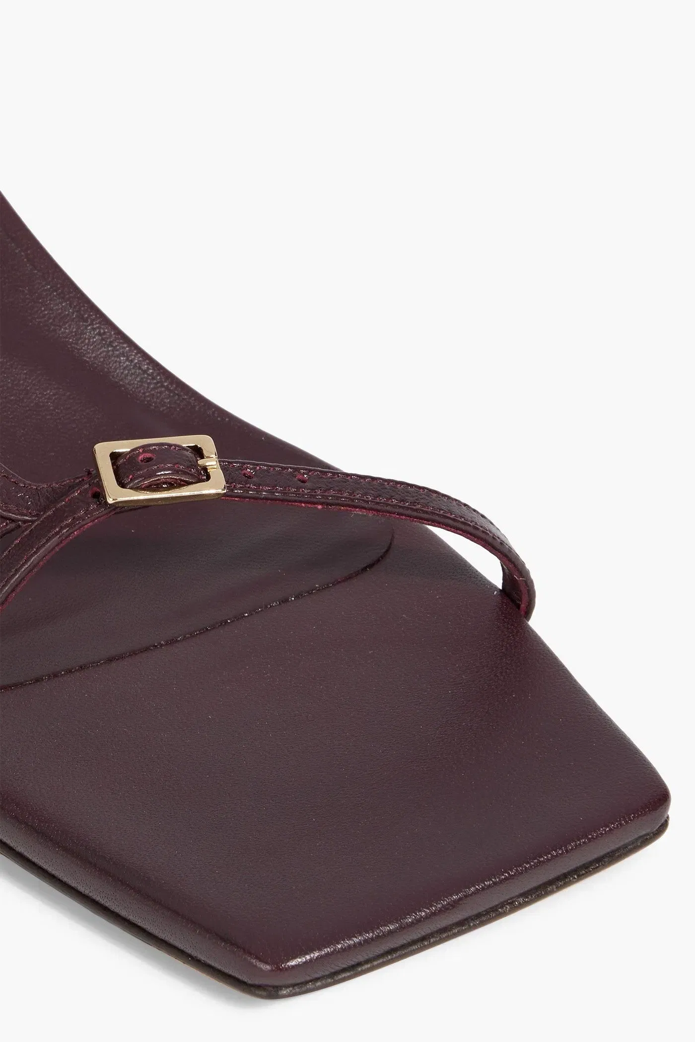 Tibi Kendrick Leather Slingback Sandals Burgundy Women's