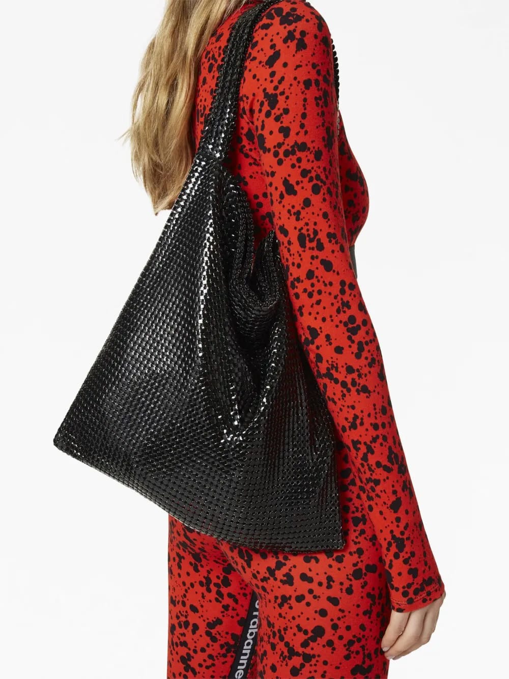 Pixel mesh tote bag