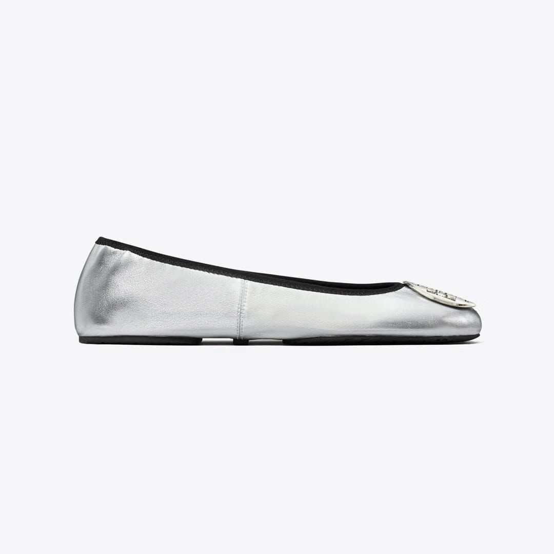 Tory Burch Reva Travel Ballet SILVER / SILVER