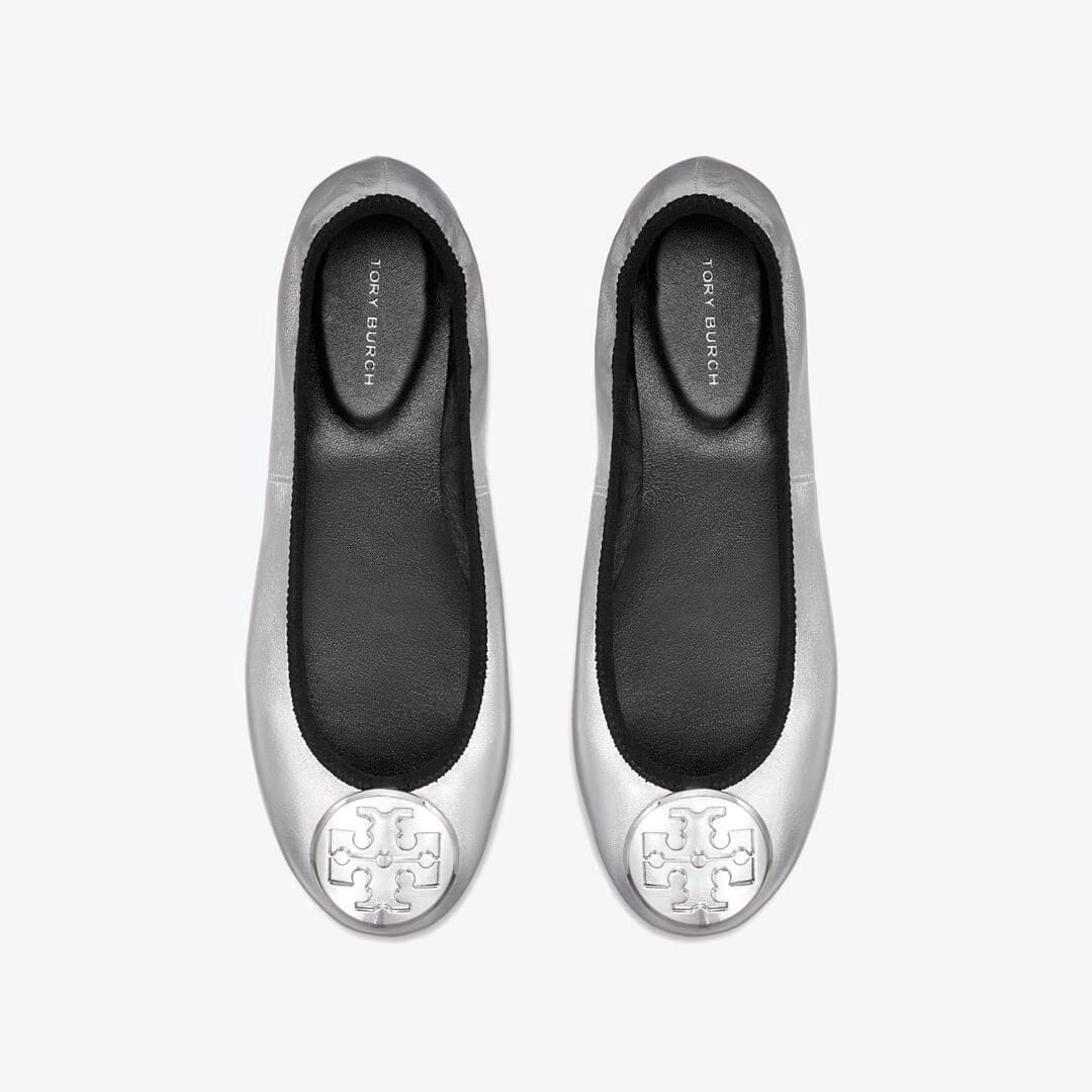 Tory Burch Reva Travel Ballet SILVER / SILVER