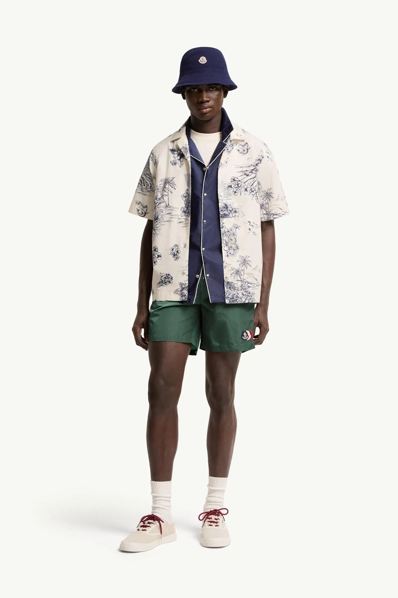 Moncler Logo Patch Swim Shorts Emerald Green Emerald Green