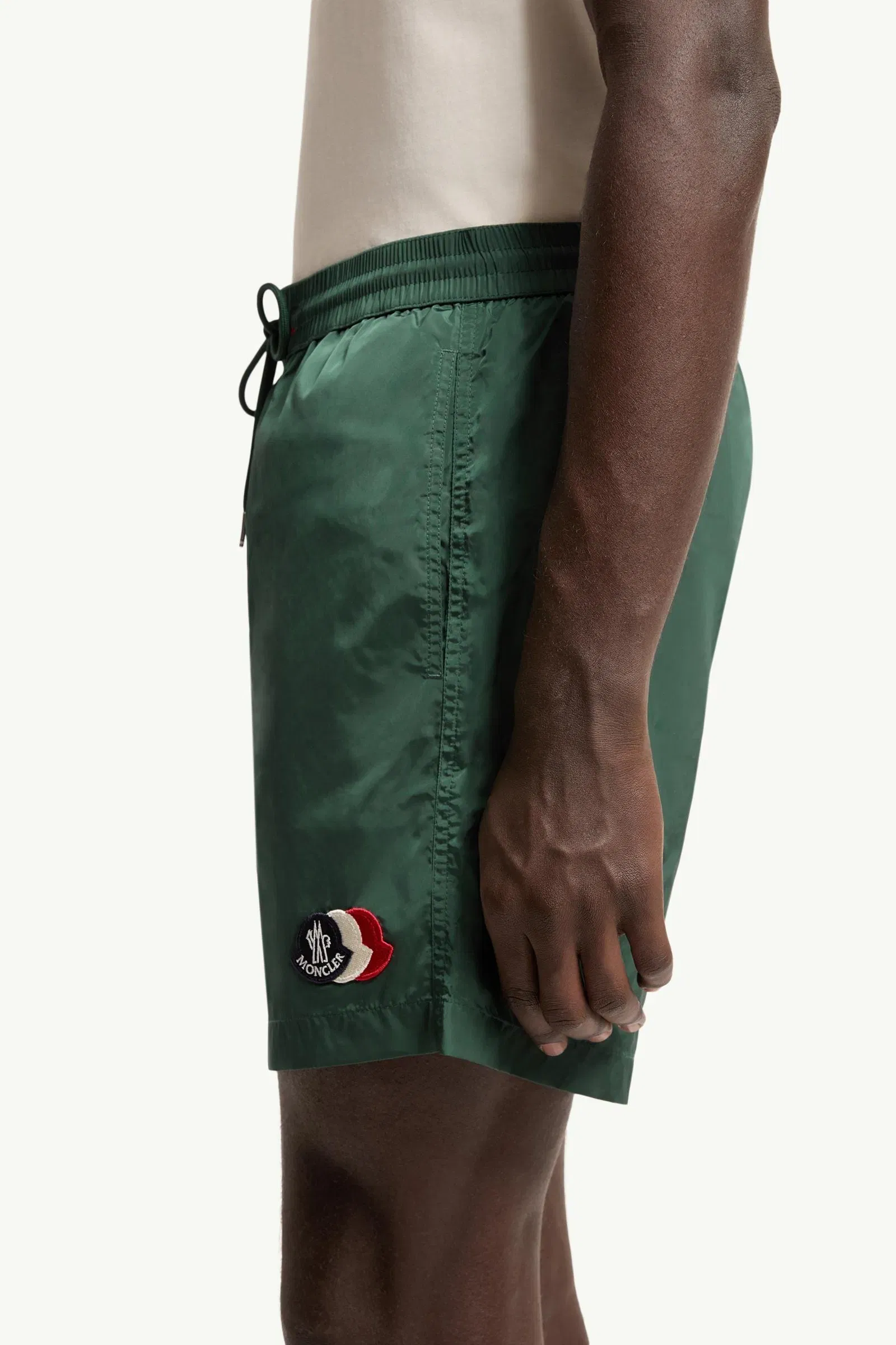 Moncler Logo Patch Swim Shorts Emerald Green Emerald Green