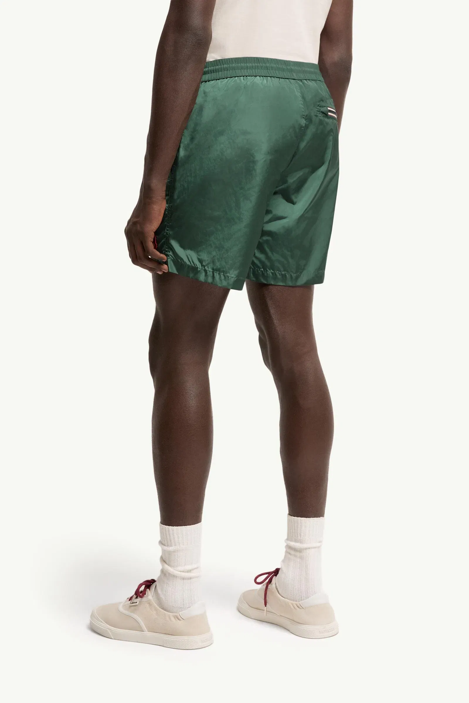 Moncler Logo Patch Swim Shorts Emerald Green Emerald Green