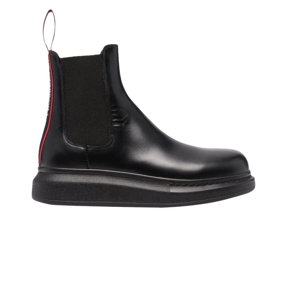 Alexander McQueen Hybrid Ankle Boot Black Red