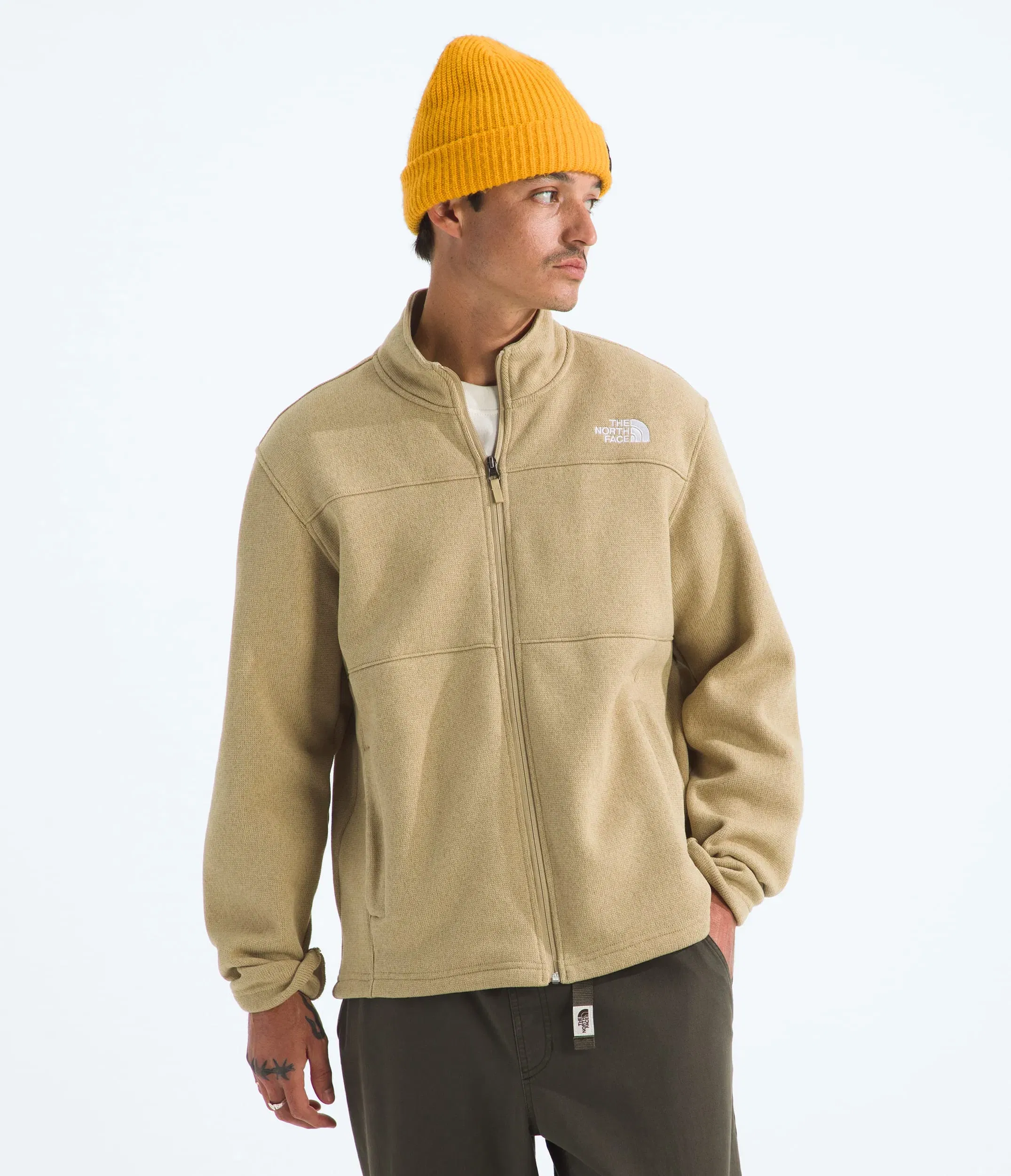 The North Face Men’s Gordon Lyons Full-Zip Jacket Khaki Stone Heather