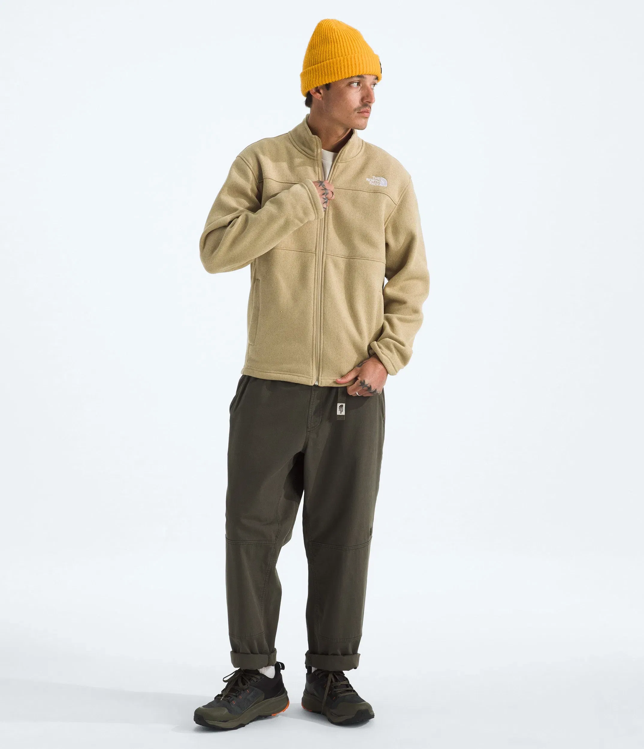 The North Face Men’s Gordon Lyons Full-Zip Jacket Khaki Stone Heather