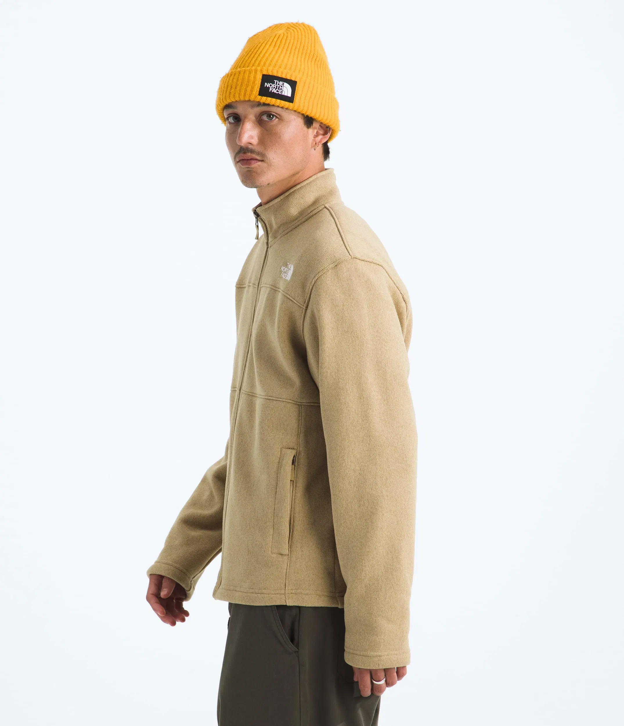 The North Face Men’s Gordon Lyons Full-Zip Jacket Khaki Stone Heather
