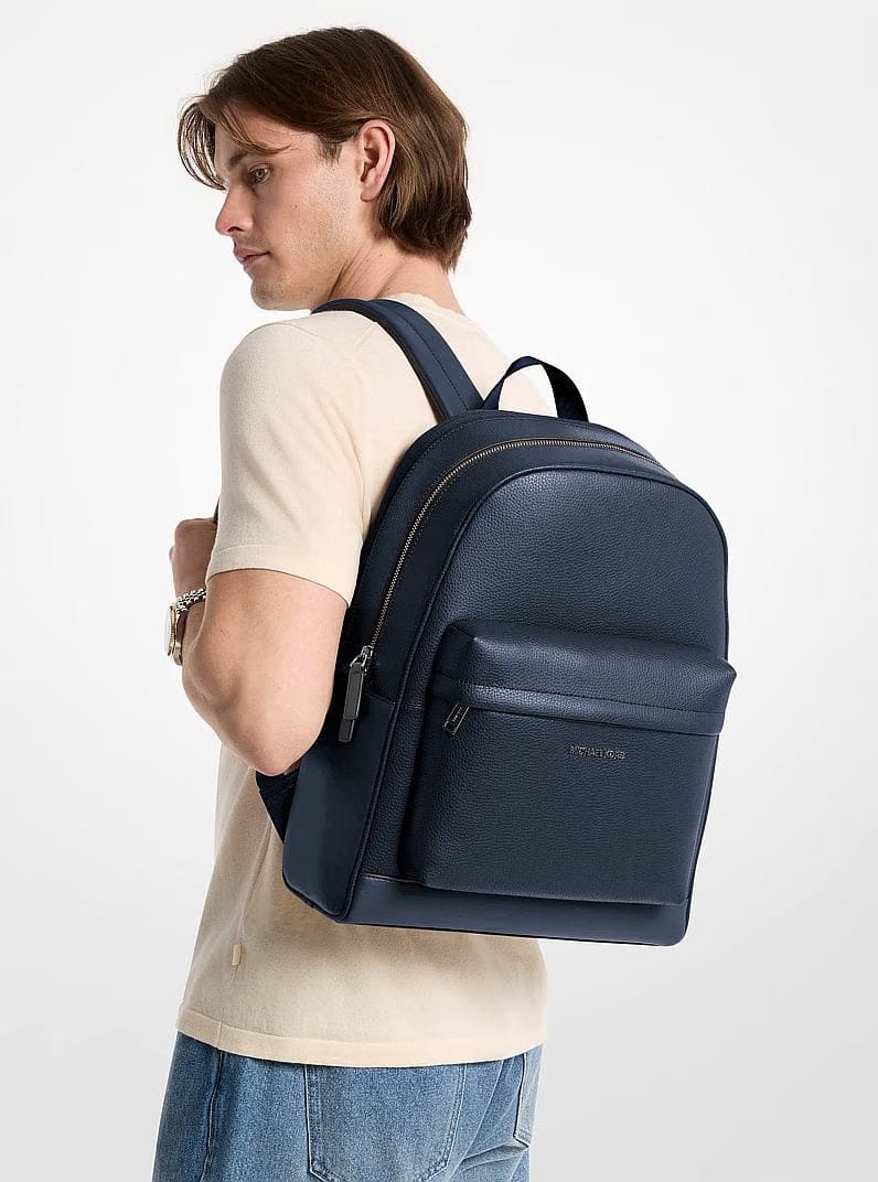 Michael Kors Pacey Leather Backpack Navy