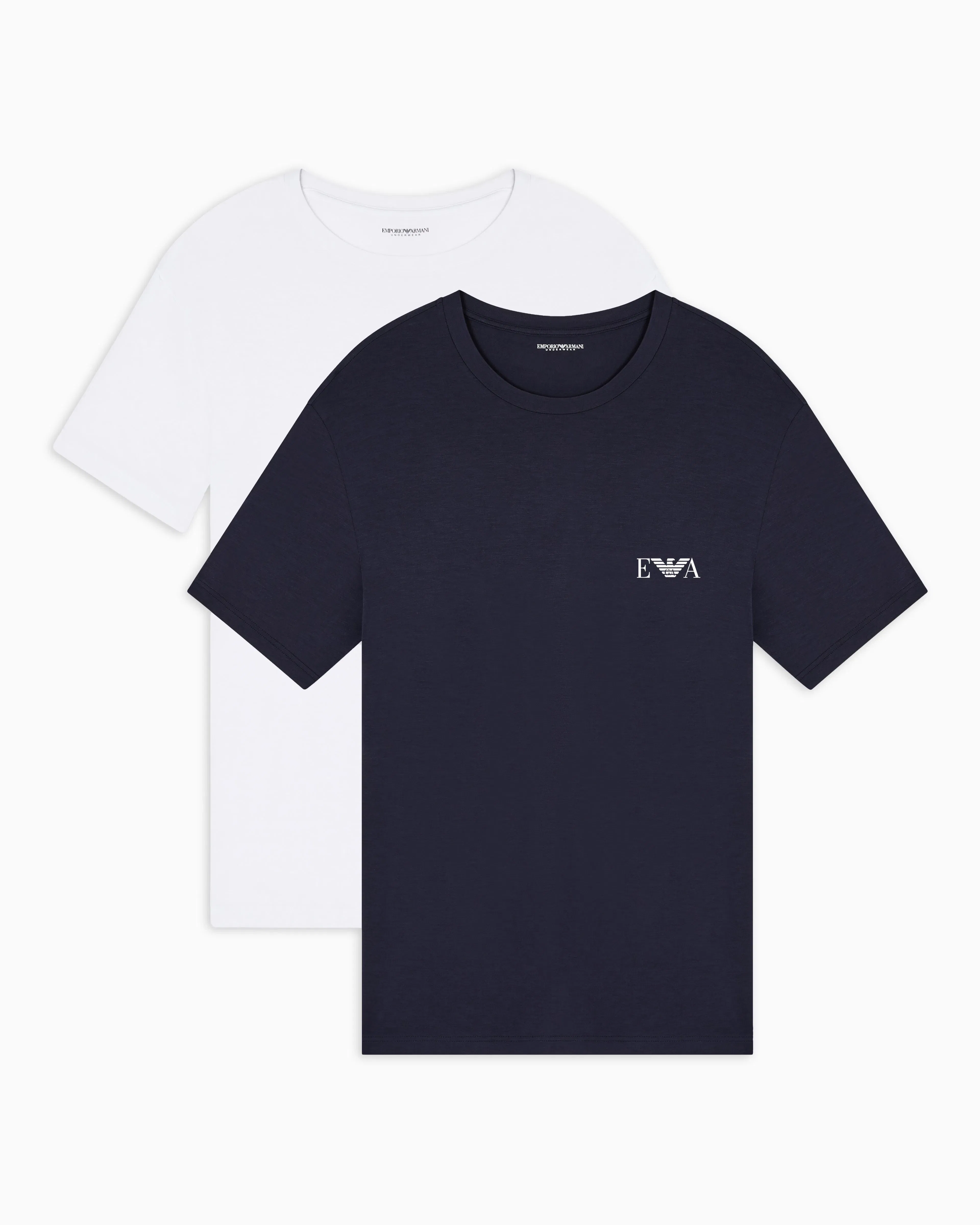 Emporio Armani Two-pack of jersey T-shirts with bold monogram logo