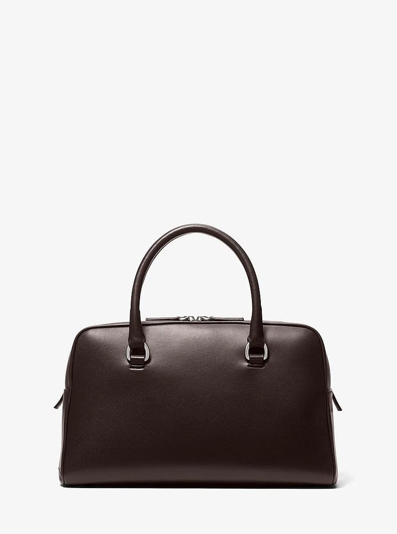 Michael Kors Kasia Medium Leather Satchel Chocolate