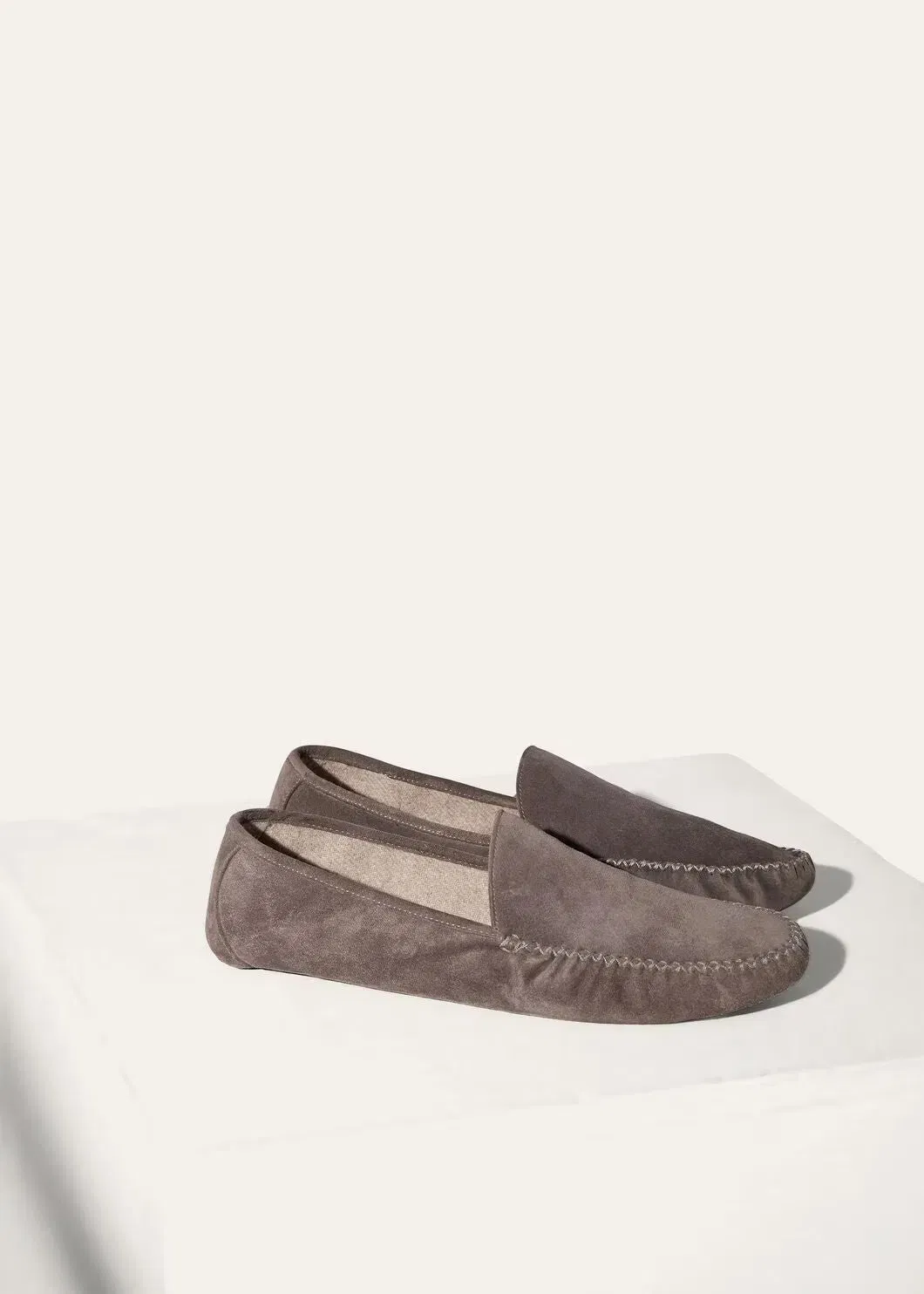 LoroPiana Maurice Slipper Warm Taupe/Walnut Melange