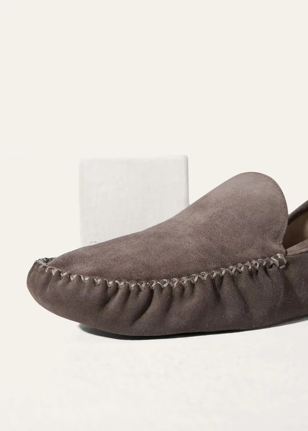 LoroPiana Maurice Slipper Warm Taupe/Walnut Melange