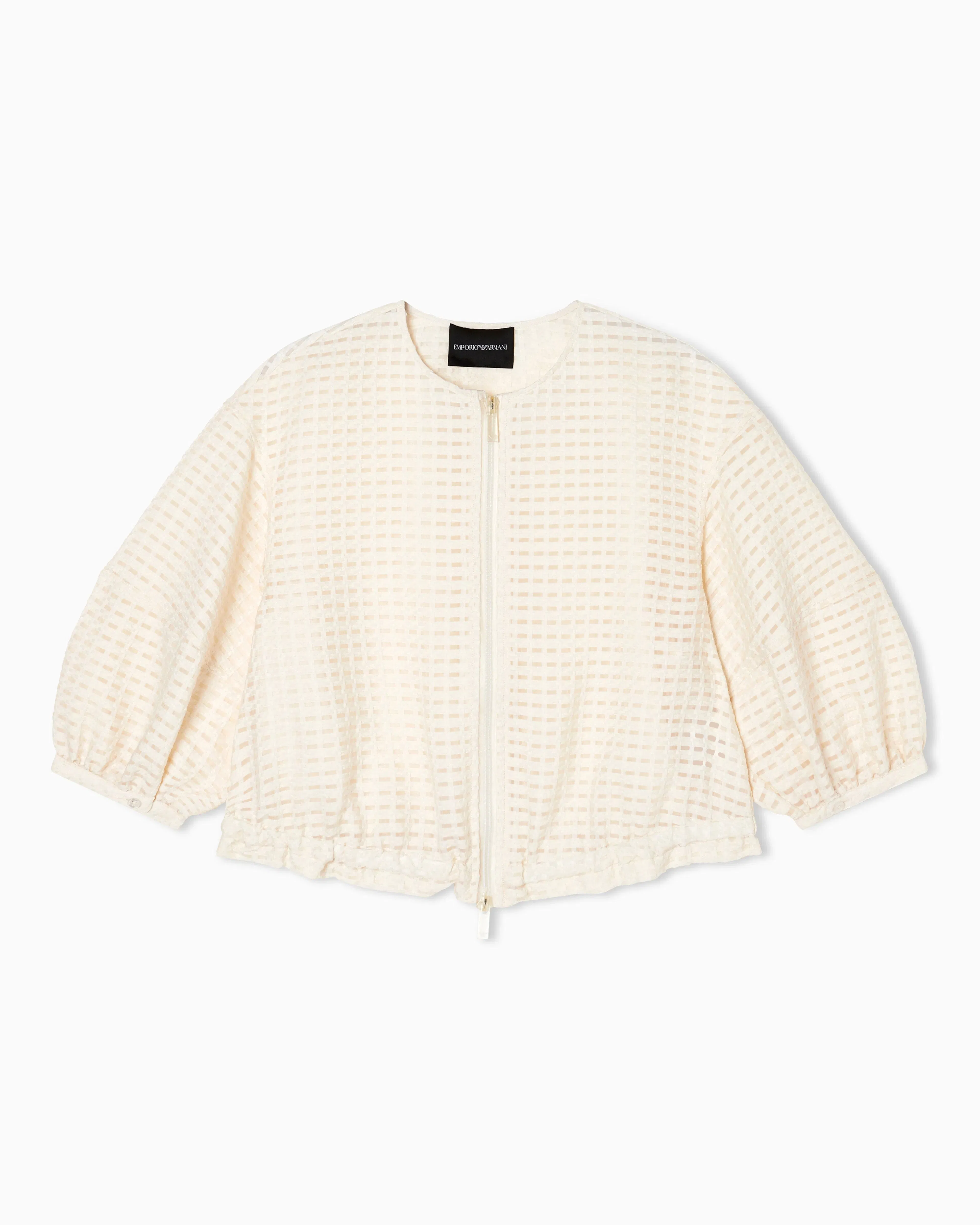 Emporio Armani 3D gingham jacquard jacket