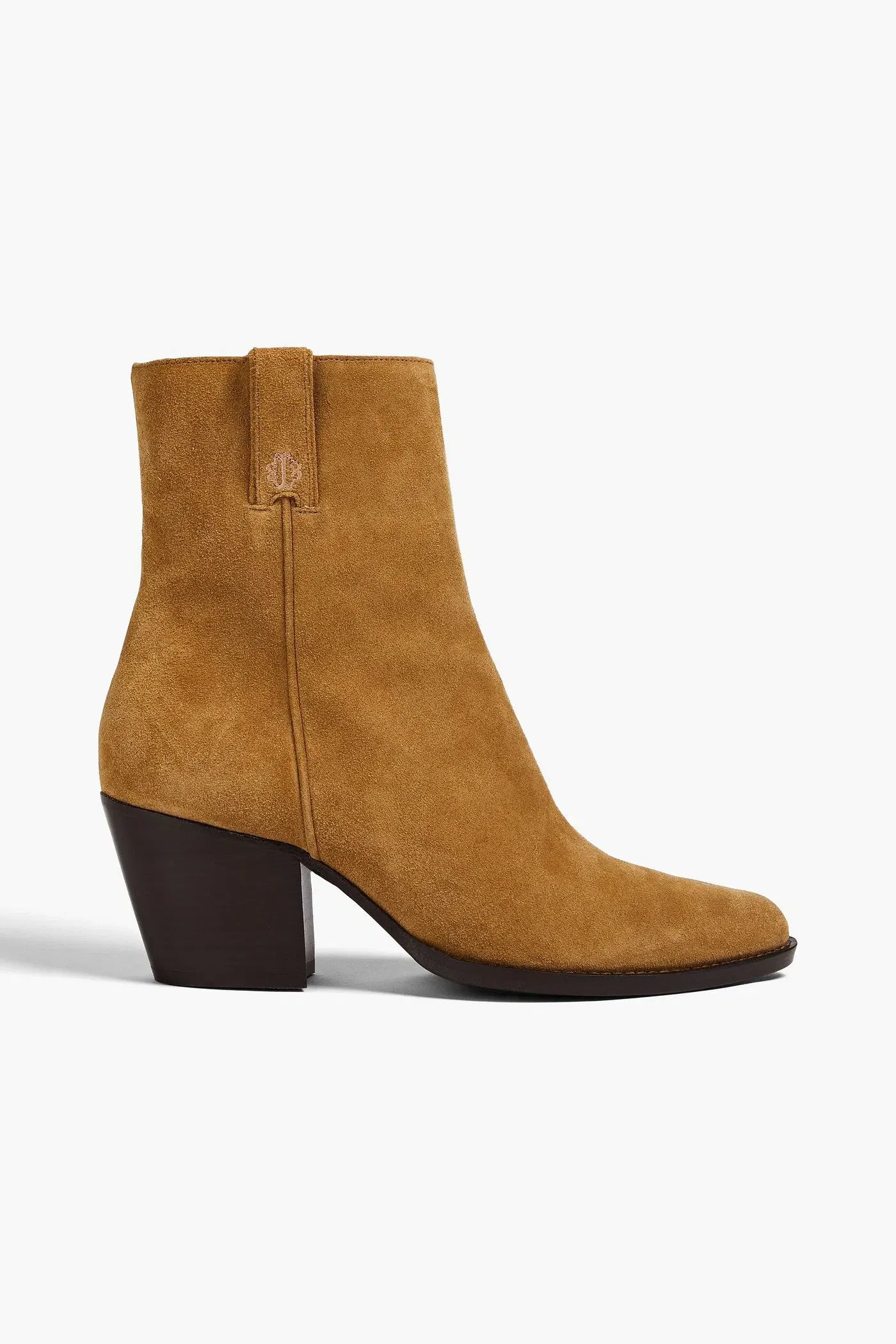 Maje Suede Ankle Boots Camel Women's