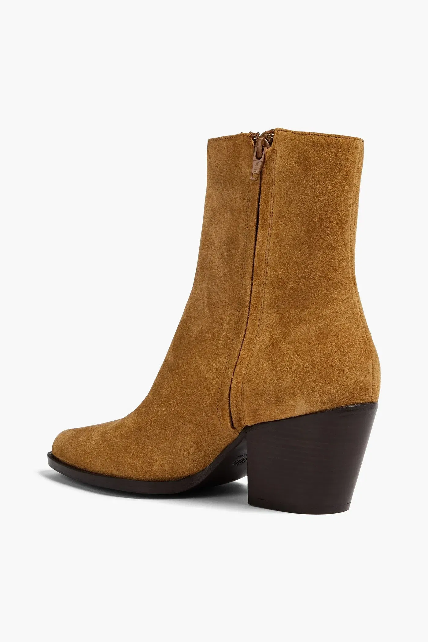 Maje Suede Ankle Boots Camel Women's