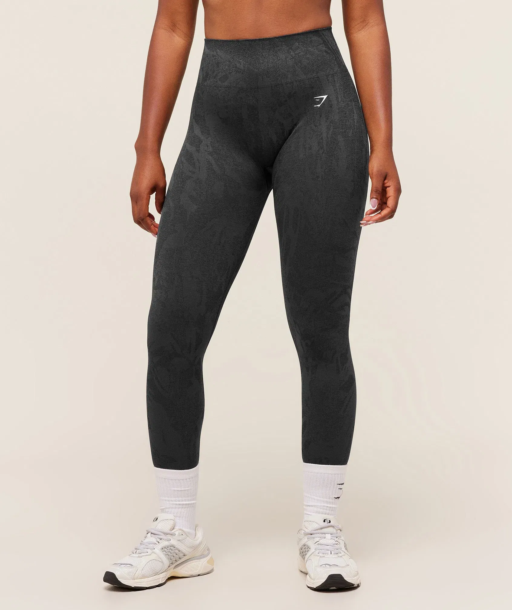 Gymshark Adapt Camo Seamless Leggings - Asphalt Grey/Black
