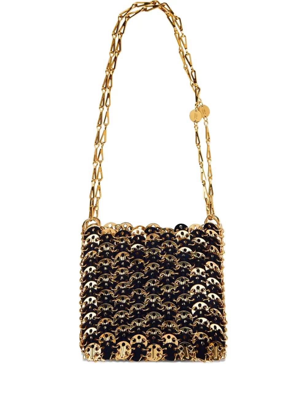 double-handle chain-link mini bag