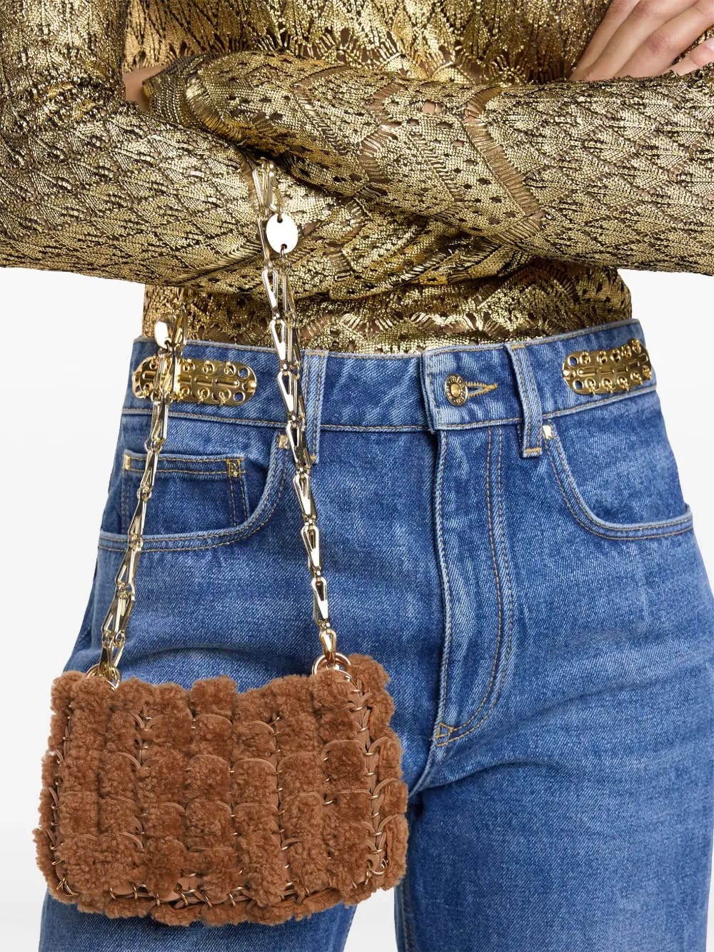 1969 Nano shearling shoulder bag
