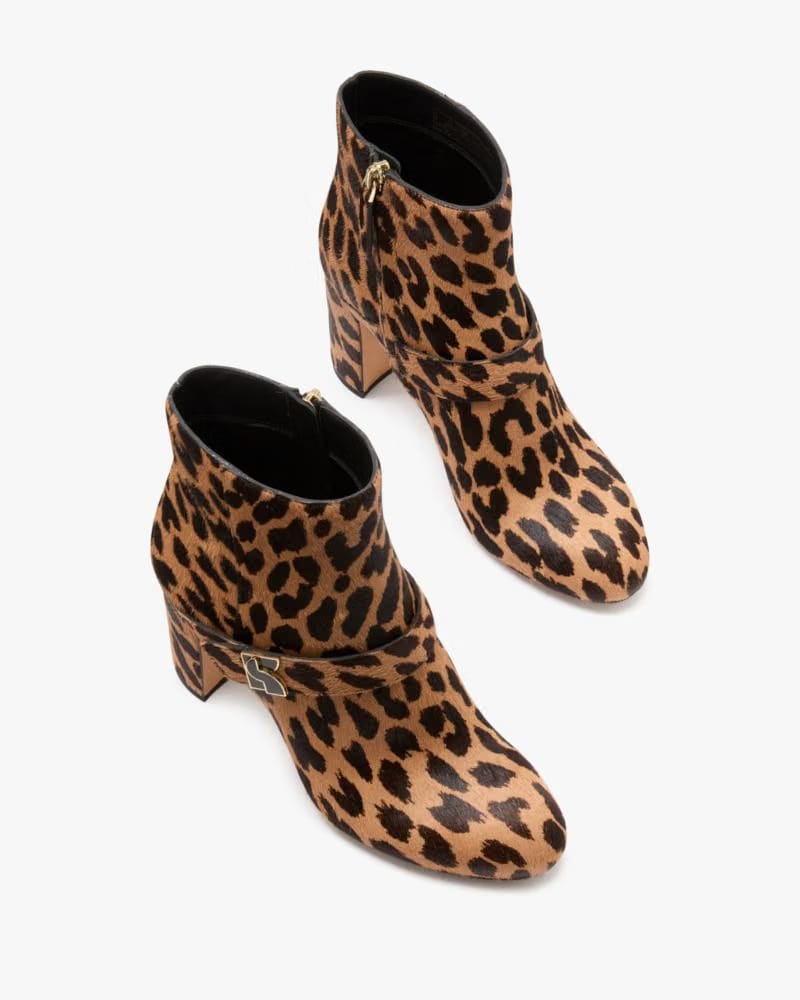 Dakota Leopard Zip Up Booties