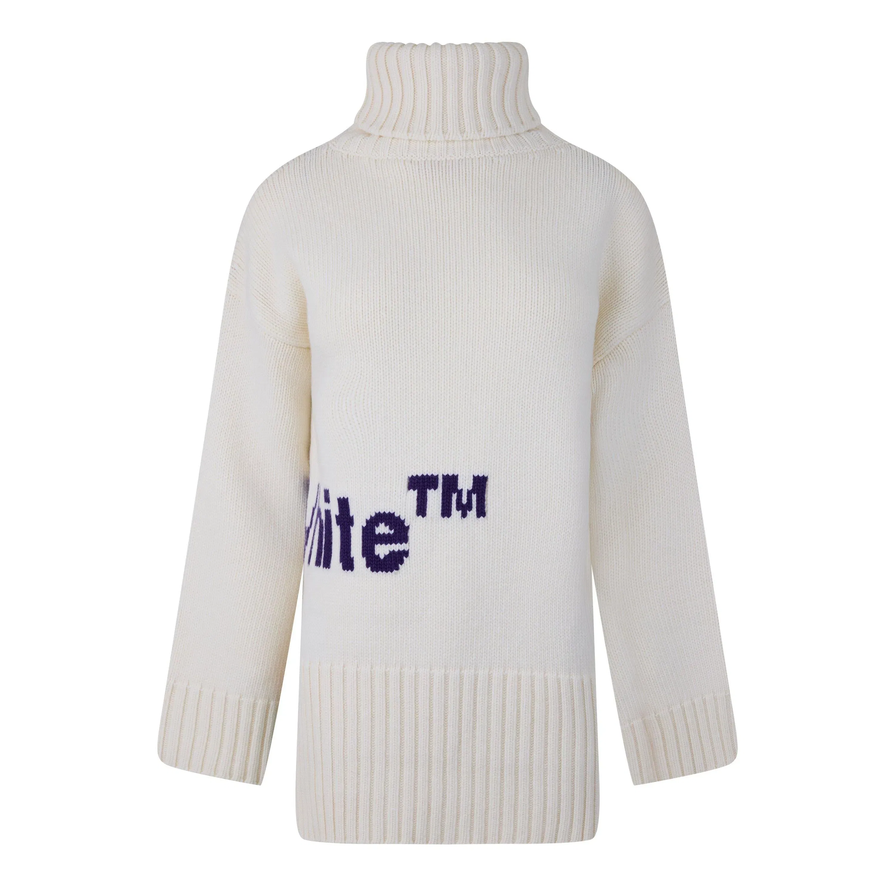Logo Intarsia Turtleneck Sweater