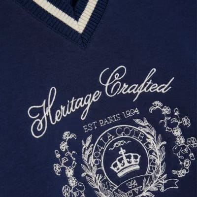 Navy Long Sleeve Heritage Crest Sweatshirt