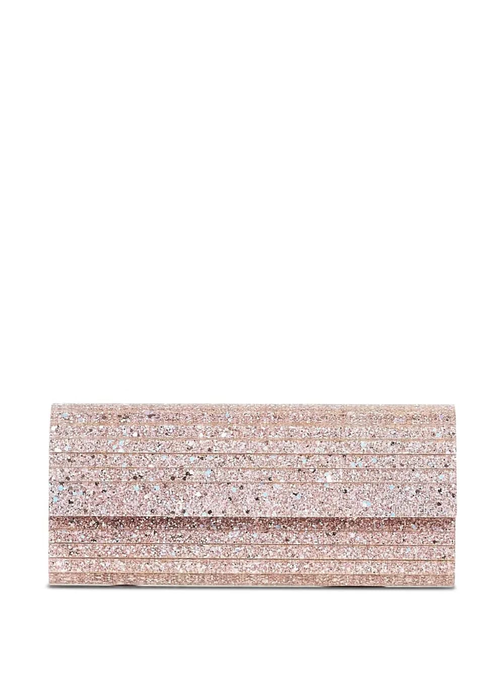 Sweetie glitter-ribbed clutch
