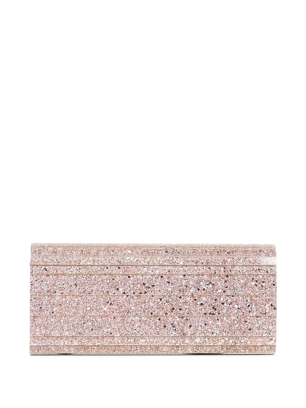 Sweetie glitter-ribbed clutch